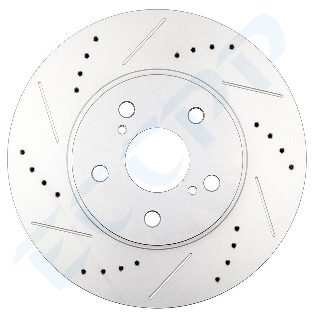 Front Drilled & Slotted Ceramic Brake Pads + Rotors For LEXUS IS250 Convertible