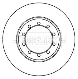 2x Brake Discs Pair Solid Rear 284mm BBD5301 Borg & Beck Set 1488311 8C1V2A315AA