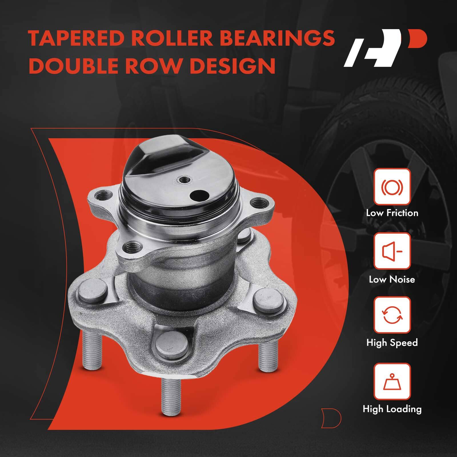 A-Premium Rear Brake Rotors & Brake Pads+Hub Bearing for Nissan Sentra 2013-2019