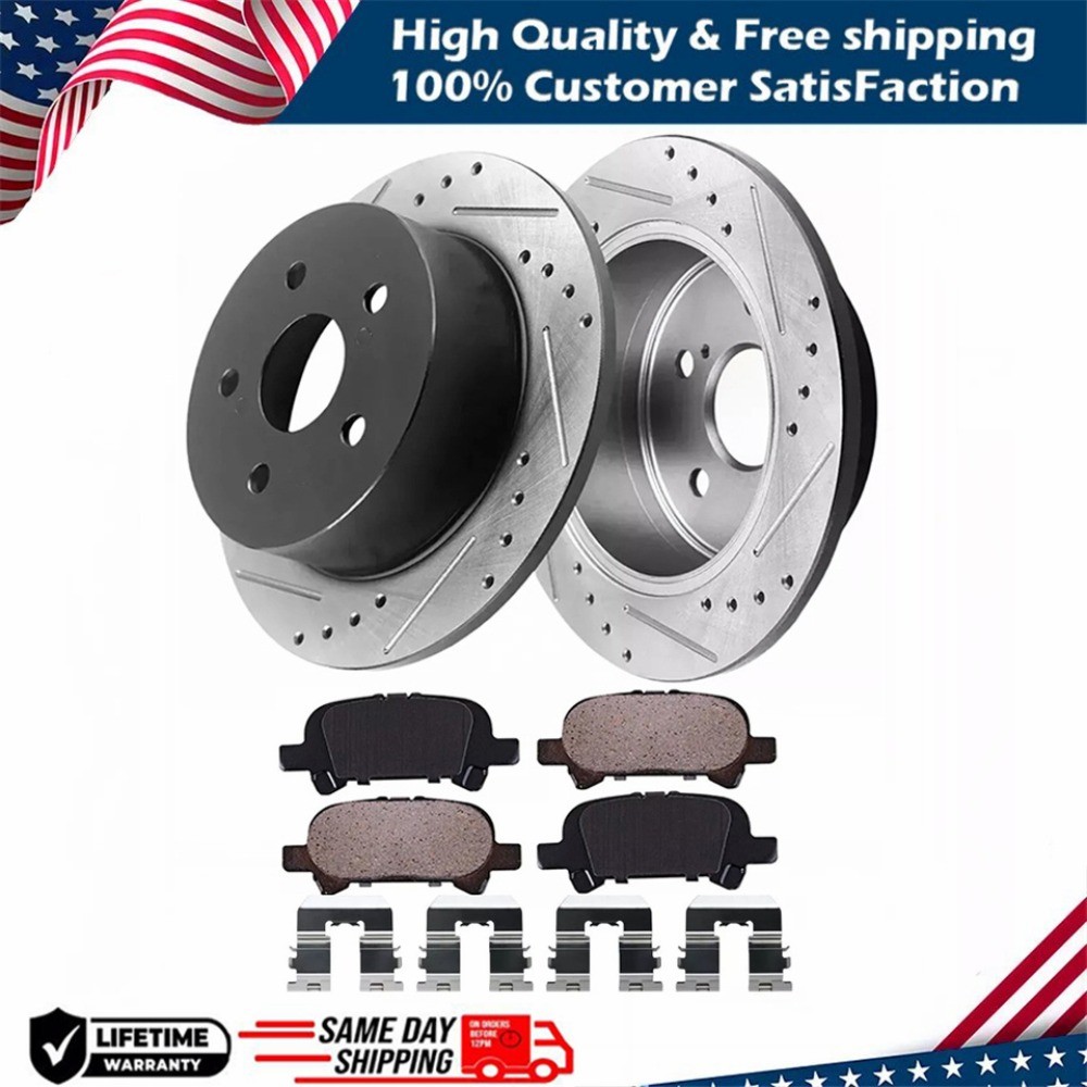 REAR Disc Brake Rotors + Ceramic Brake Pads for Nissan 350Z Rogue Infiniti G35