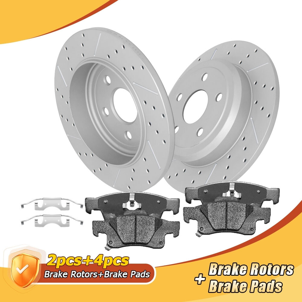 Rear Brake Rotors & Ceramic Pads for Dodge Durango Jeep Grand Cherokee 2011-2020
