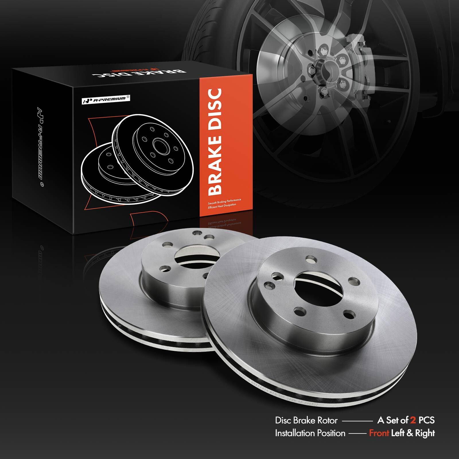 A-Premium Front Side Disc Brake Rotor for Mercedes-Benz C230 C250 C300 SLK250
