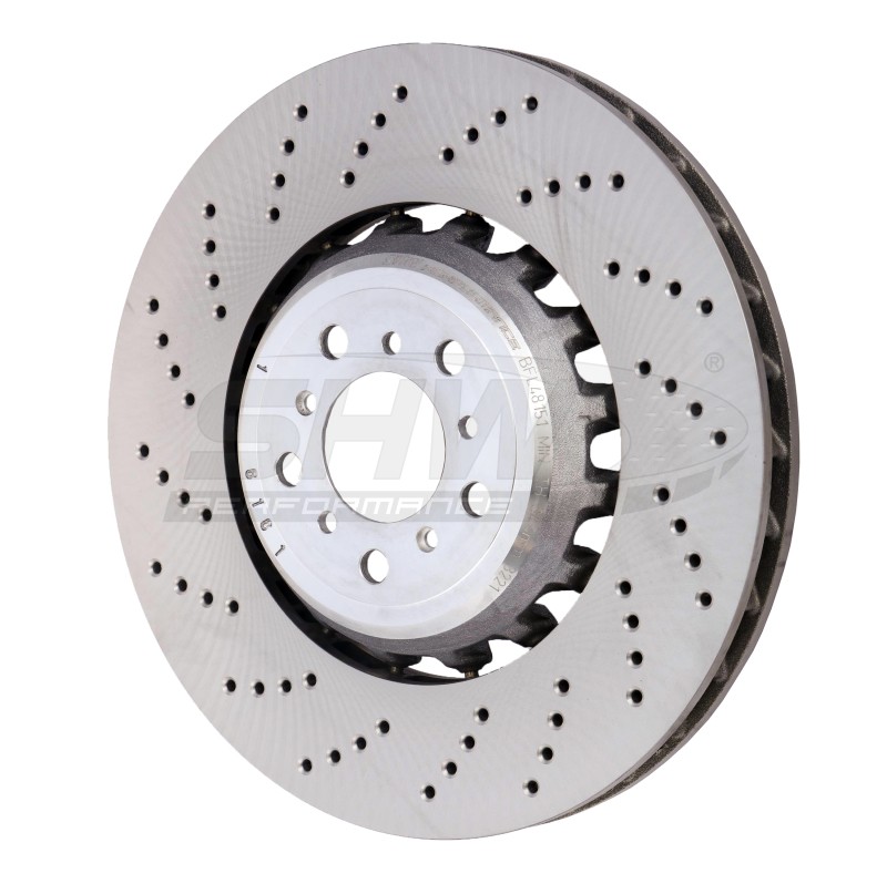 SHW Performance Left Front Cross-Drilled Brake Rotor for BMW M5 & M6 2012-2016