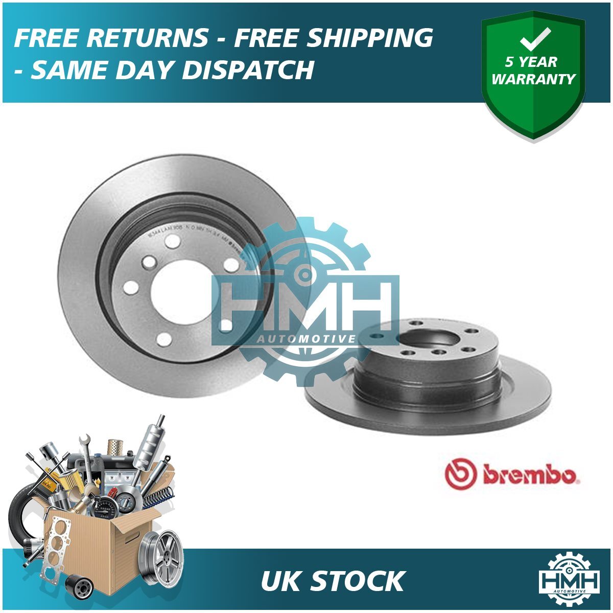 Fits BMW 1 Series 2 1.5 1.6 D 2.0 HMH Rear Brake Discs 34216792225