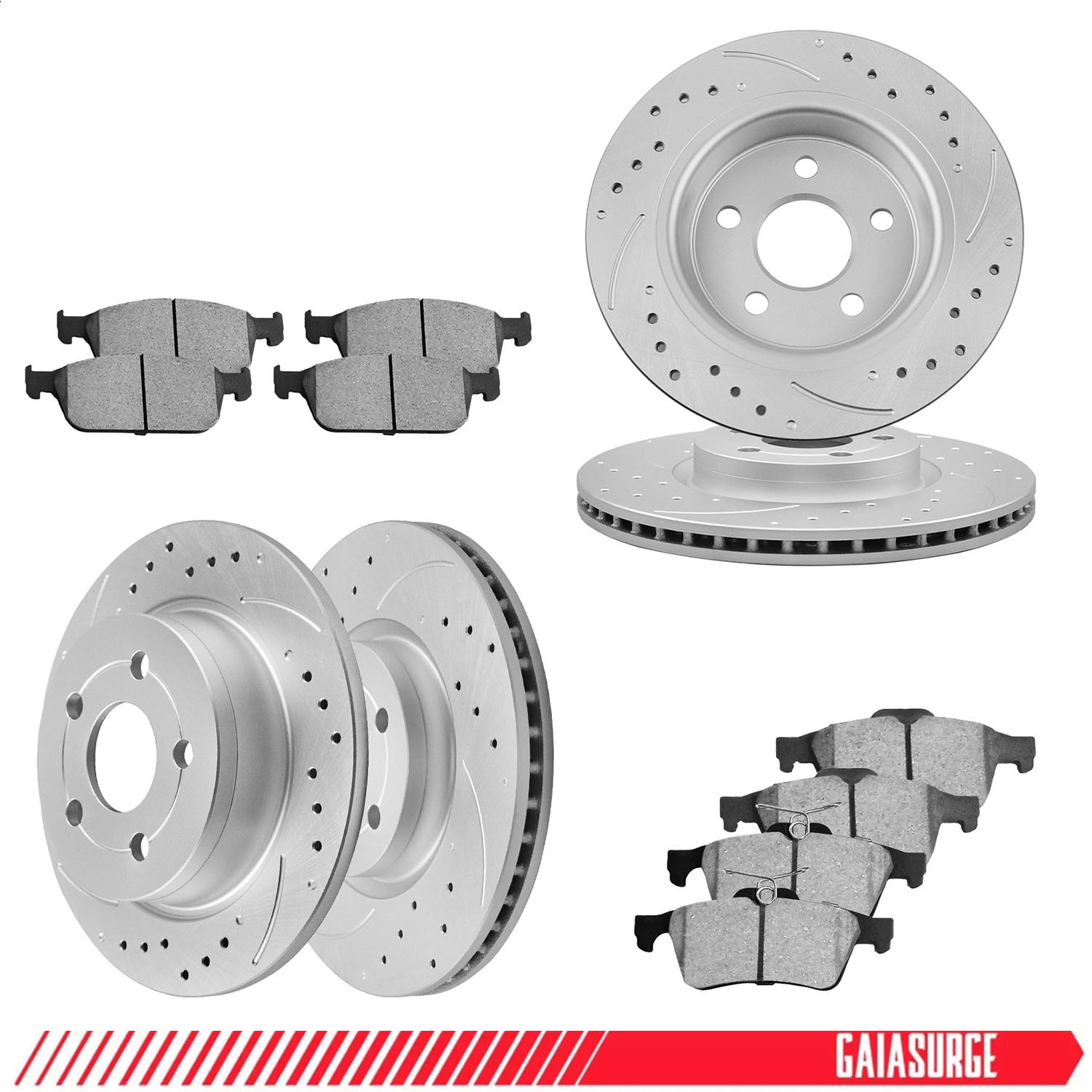 FITS Lexus RX330 RX350 RX400h 2004-2009 Front Rear Brake Rotors + Ceramic Pads