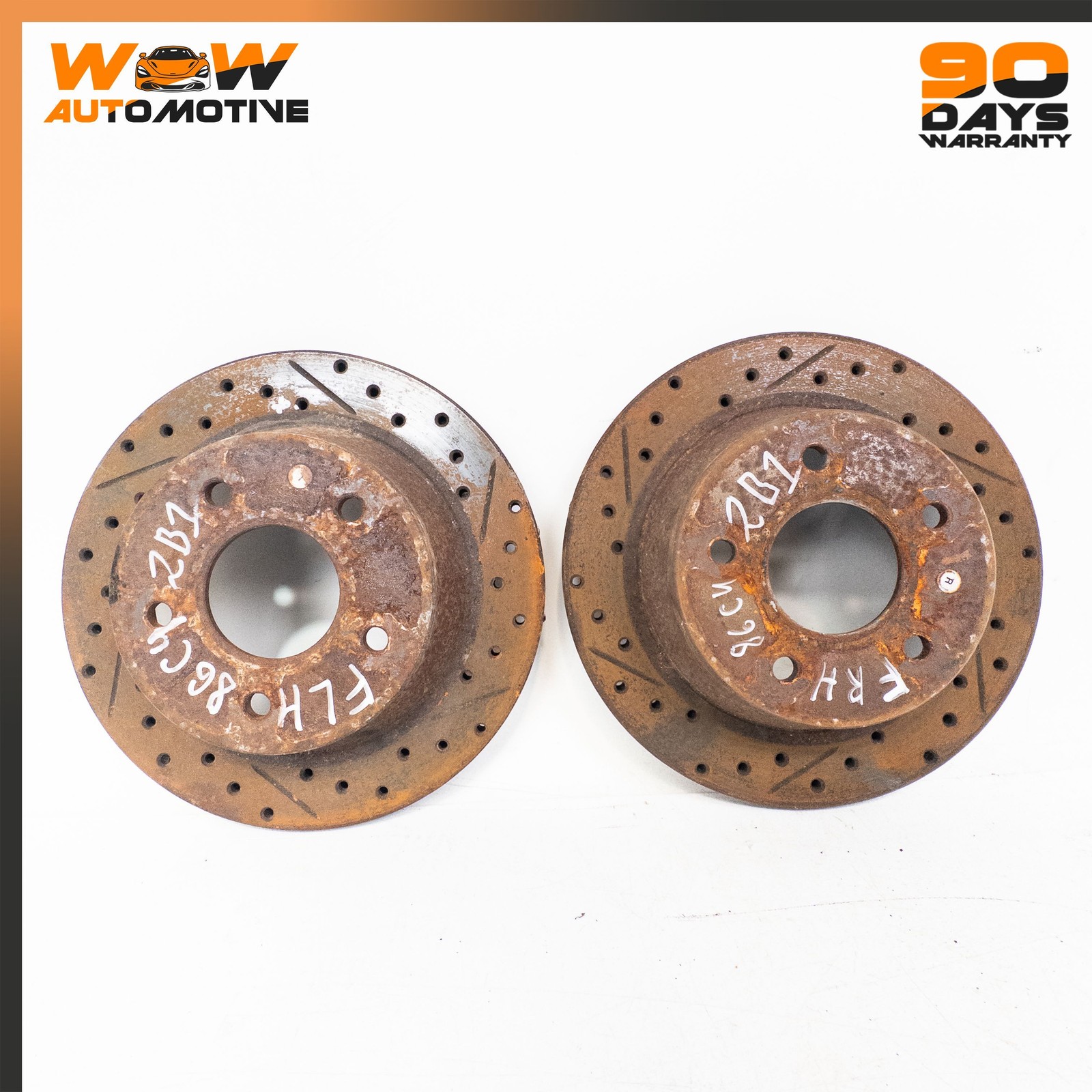 84-86 CHEVROLET CORVETTE C4 FRONT LEFT RIGHT BRAKE DISC ROTOR SET 19174918 OEM