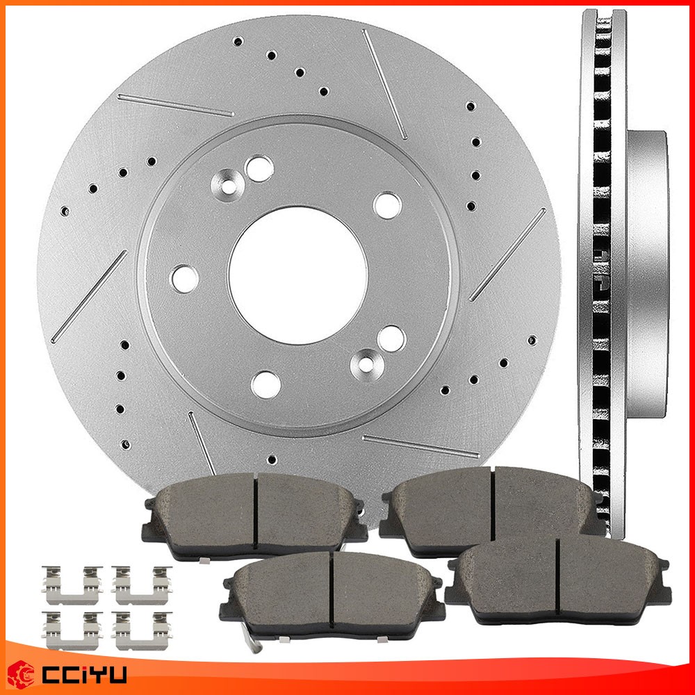 Front Rotors Ceramic Brake Pads Kit for Hyundai Venue 2020-2022 For Kia Soul