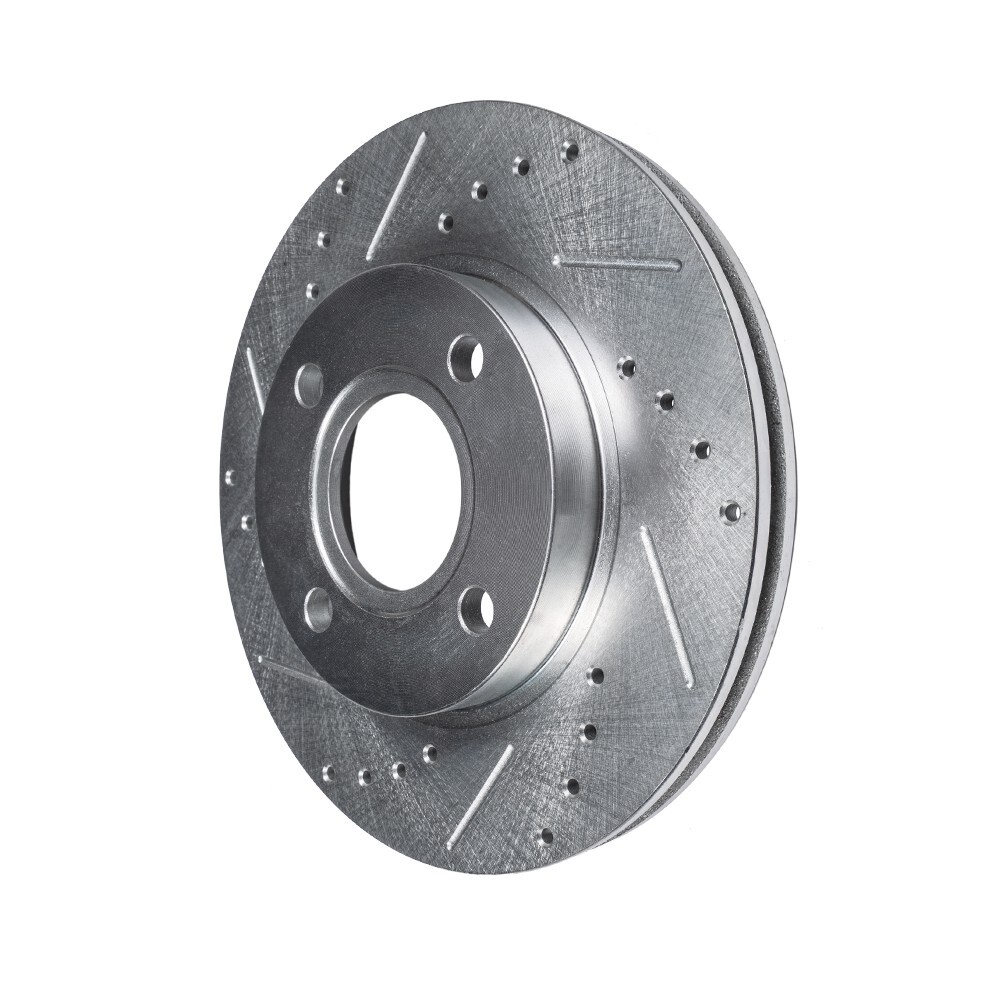 Pair Front Drilled Slotted Brake Rotors for 2016 – 2021 Chevrolet Spark Classic