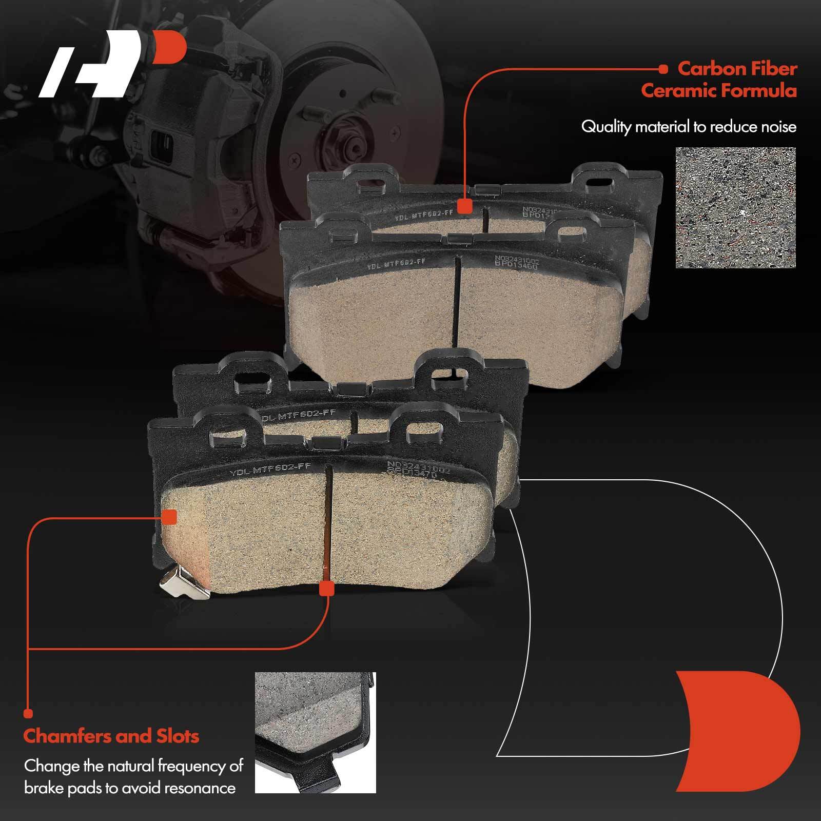 A-Premium Front & Rear Drilled Brake Rotors & Ceramic Pads for INFINITI Q50 Q60