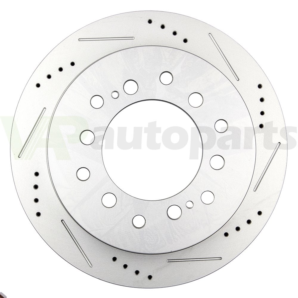 Drill & Slot Rear Brake Rotors Discs 2PCS For 2003-2008 2009 Toyota 4Runner