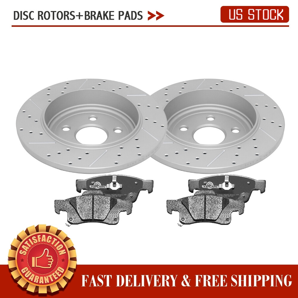 Rear Disc Rotors Ceramic Brake Pads For Dodge Durango Grand Cherokee 2011 – 2020