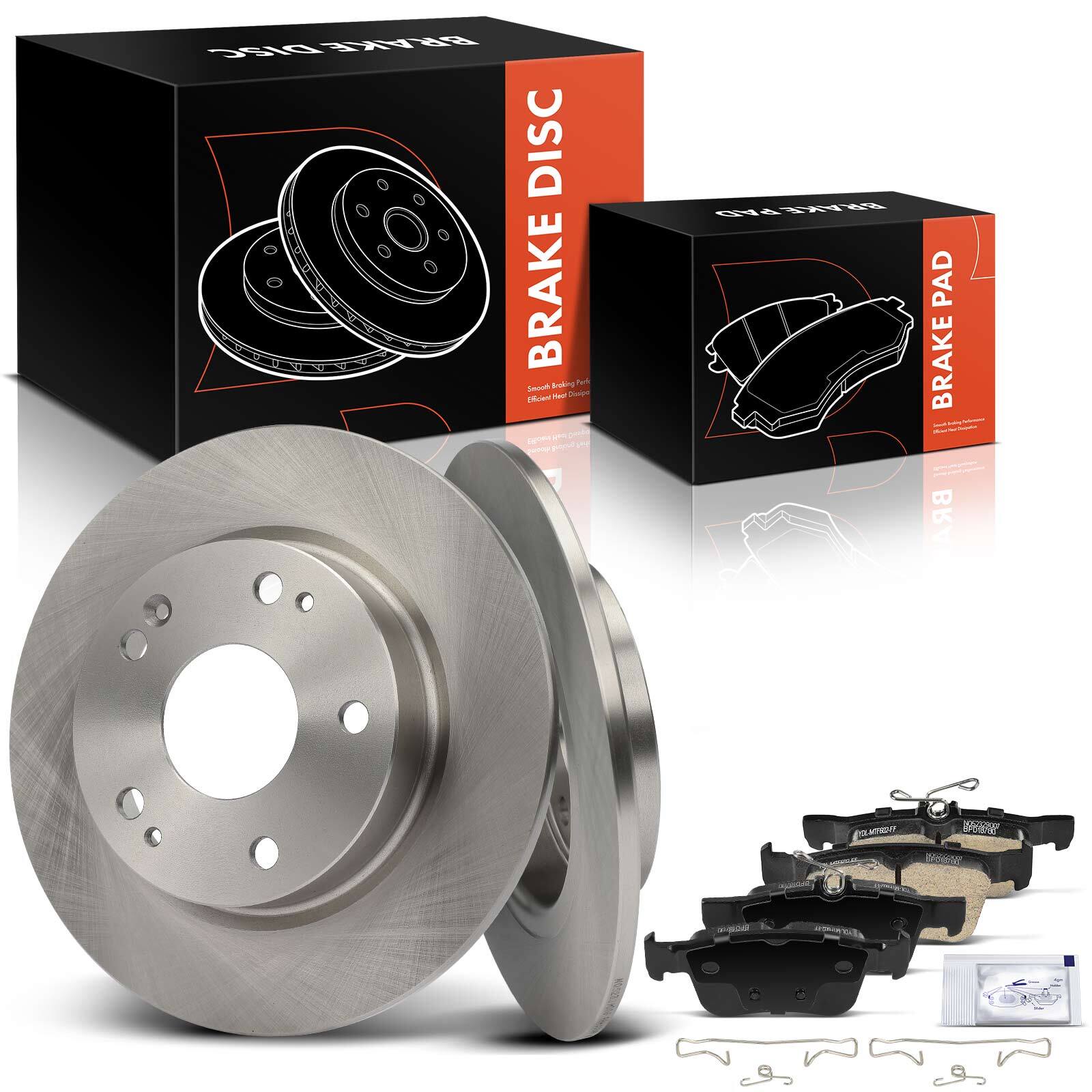 Rear Disc Brake Rotor & Brake Pads for Honda Civic 2016-2017 2019-2020 2022-2023