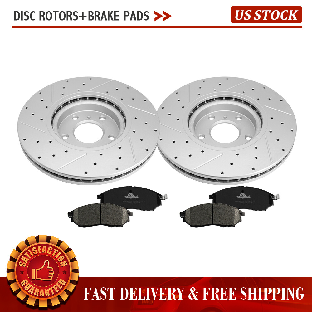 Front Brake Rotors + Brake Pads For Nissan 350Z 370Z Murano Infiniti G35 G37