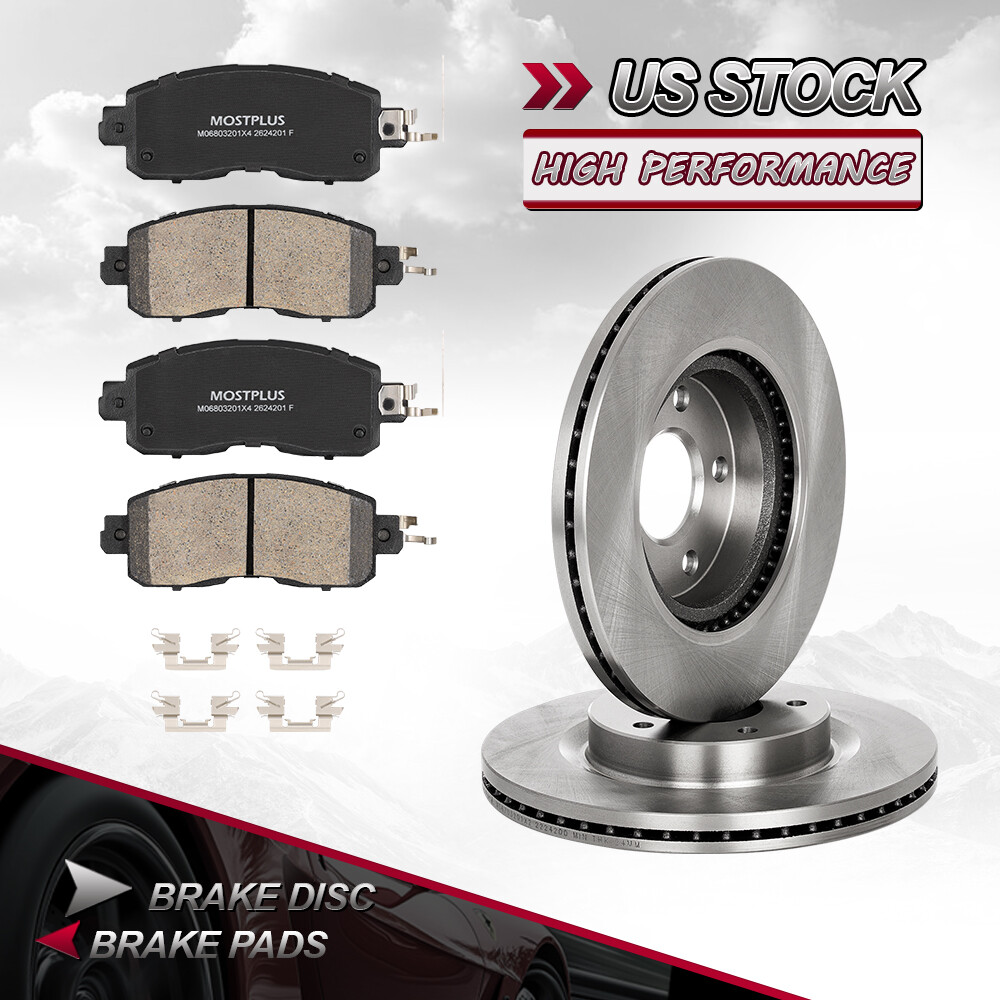 6PCS Front Disc Brake Rotors & Ceramic Brake Pads For 2013-2023 Nissan Altima