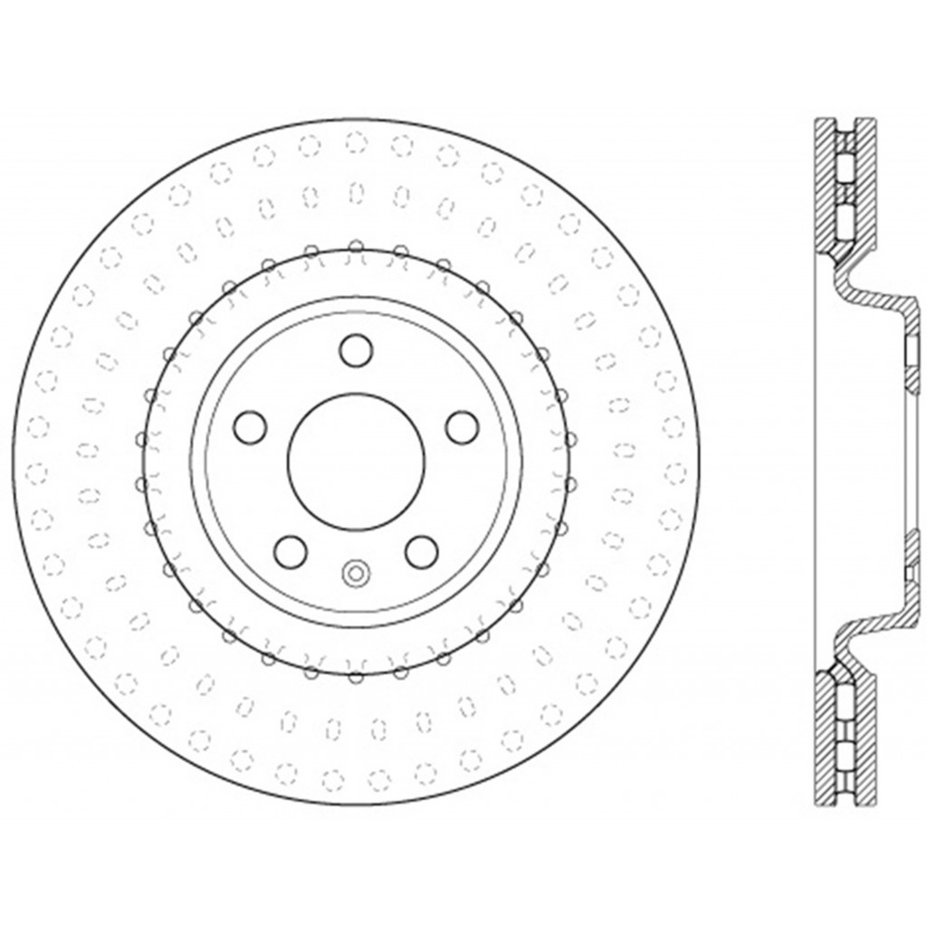 StopTech For Audi A7 Quattro 2012-2018 Drilled Brake Rotor Front Passenger Side