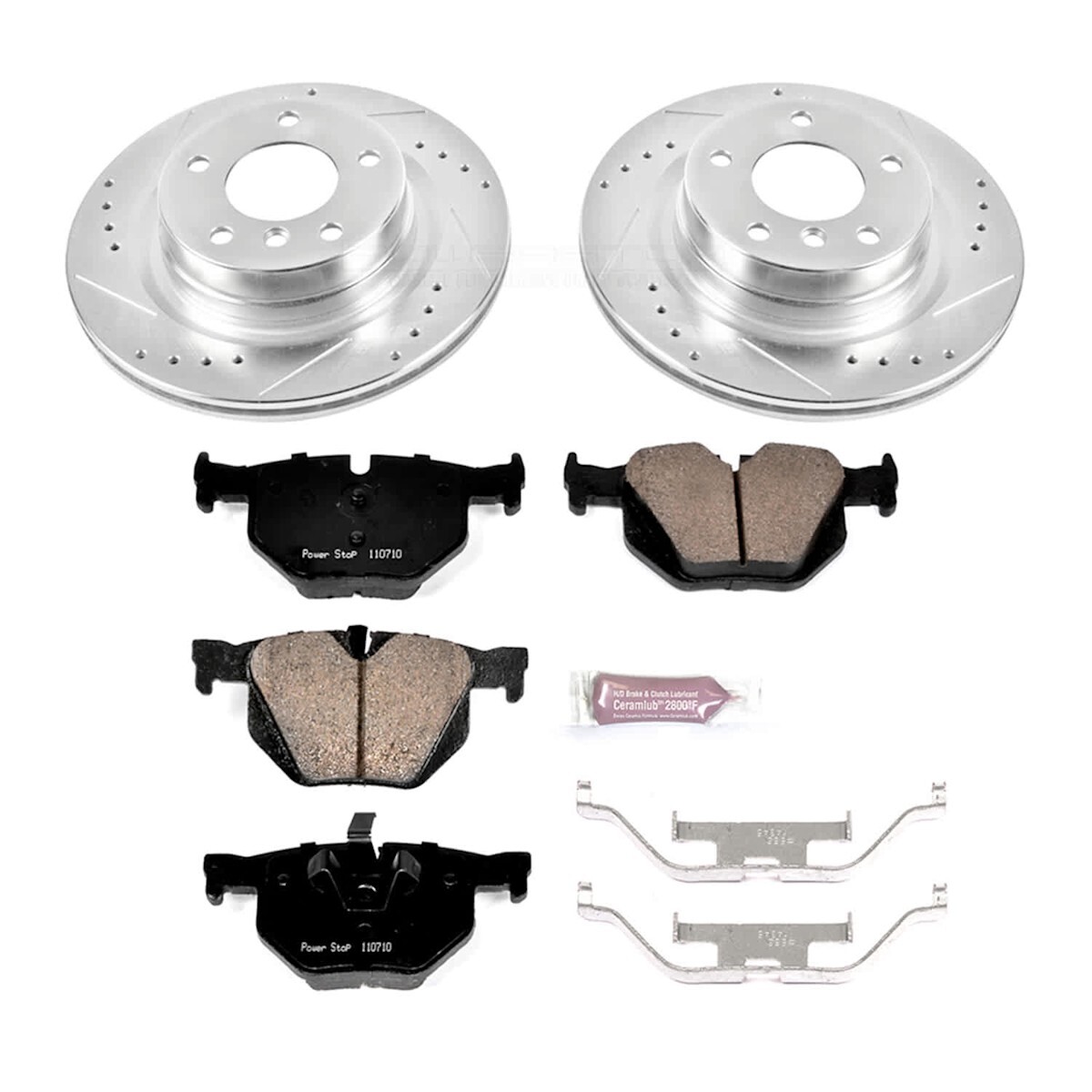 KC5982 Powerstop 2-Wheel Set Brake Kit With Calipers Rear Coupe for BMW 335i