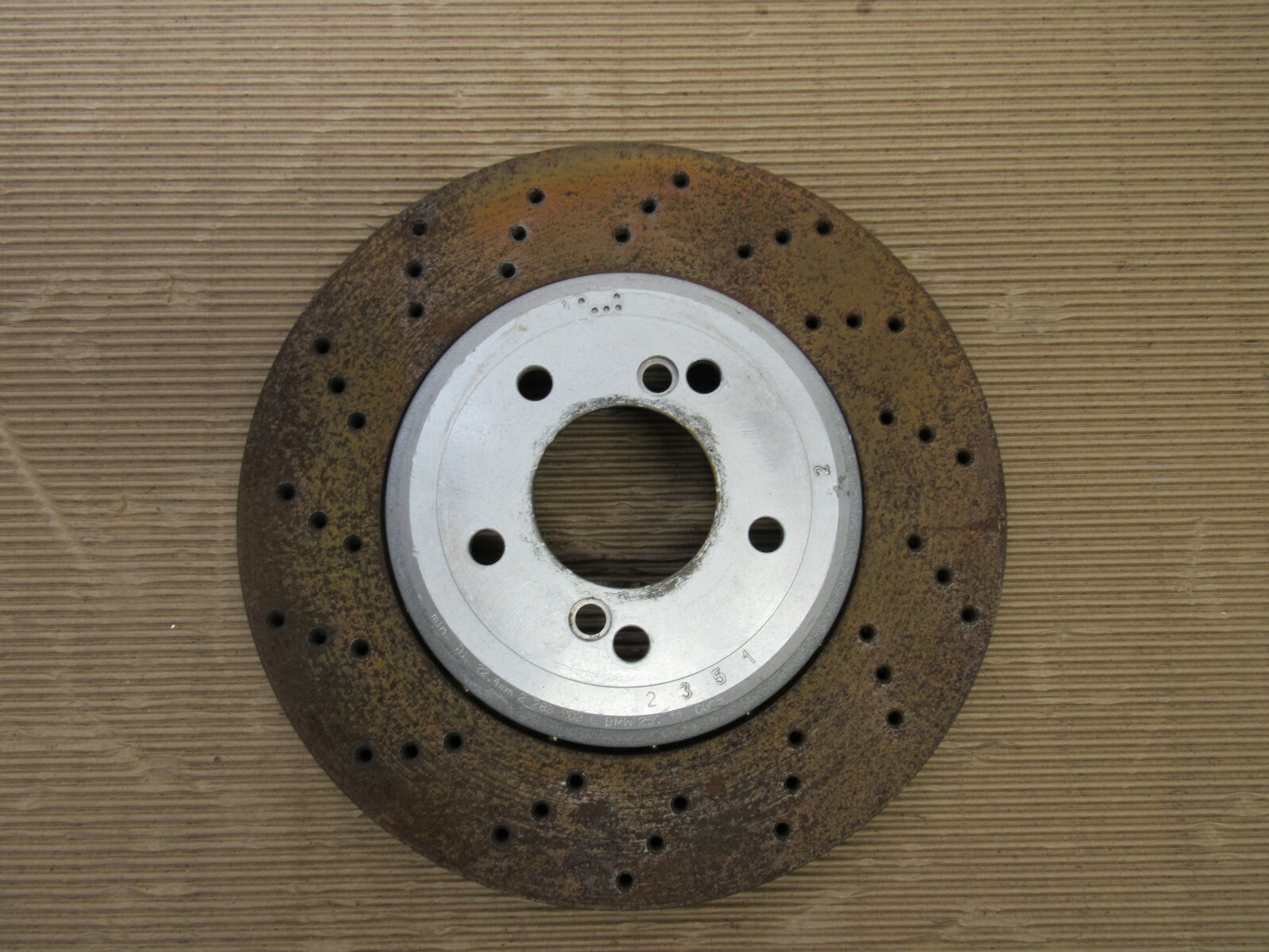 2008-2013 BMW E90 E92 E93 M3 S65 REAR LEFT SIDE BRAKE ROTOR 22.4 MM OEM 17822 B