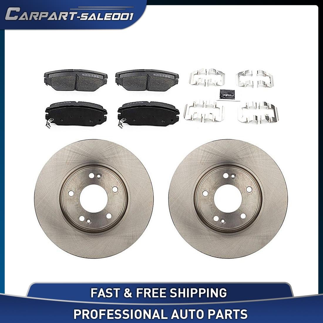 Front Disc Brake Rotors Brake Pads Kit for 2006-2011 Hyundai Azera 3.8L