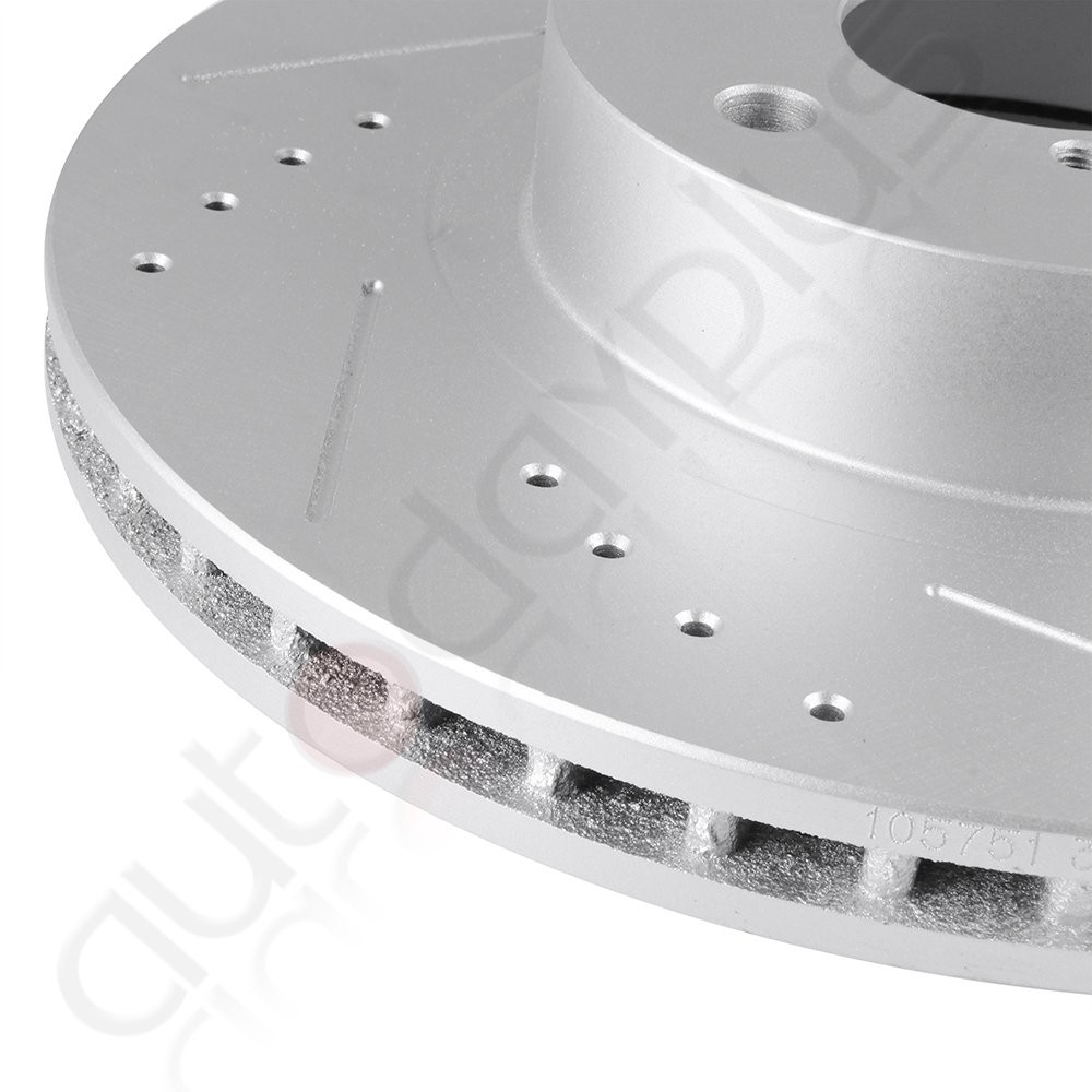 Brake Discs Rotors With Ceramic Pads For Subaru Impreza 2002 -2010 Front Drilled