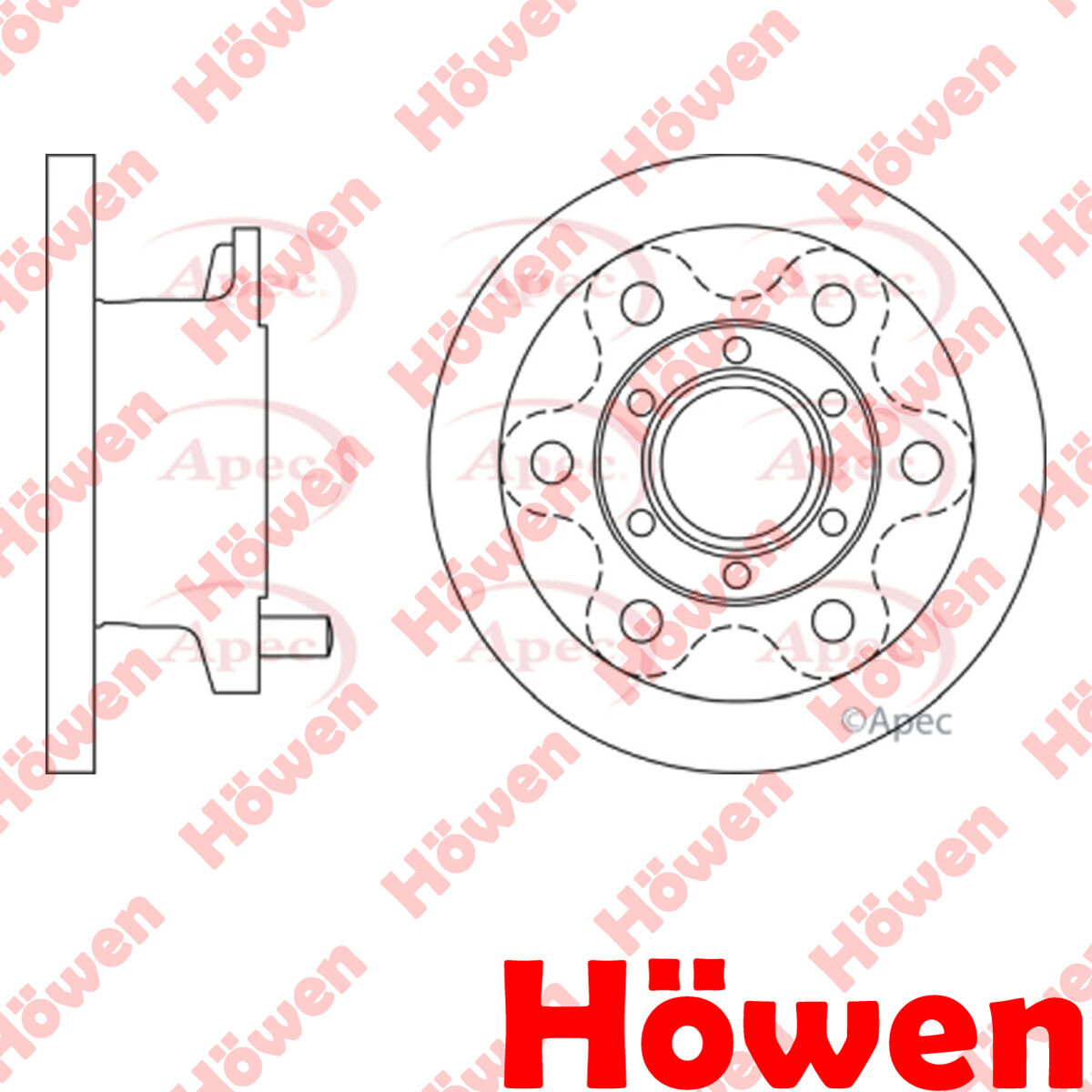 Fits Iveco Daily 1989-2006 2.3 D 2.5 2.8 3.0 Brake Disc Front Howen 42470842