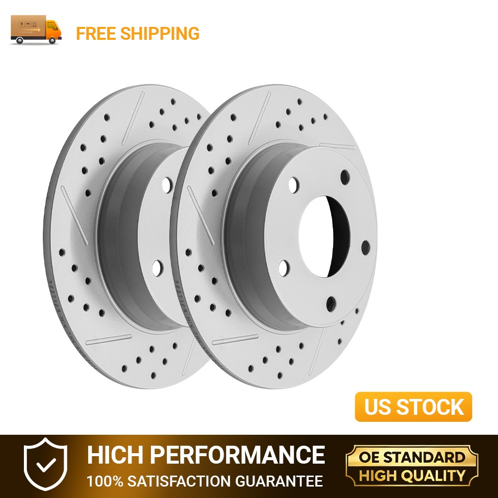 260mm Rear Drilled Disc Brake Rotors for Nissan Sentra 2020 2021 2022 2023- 2025