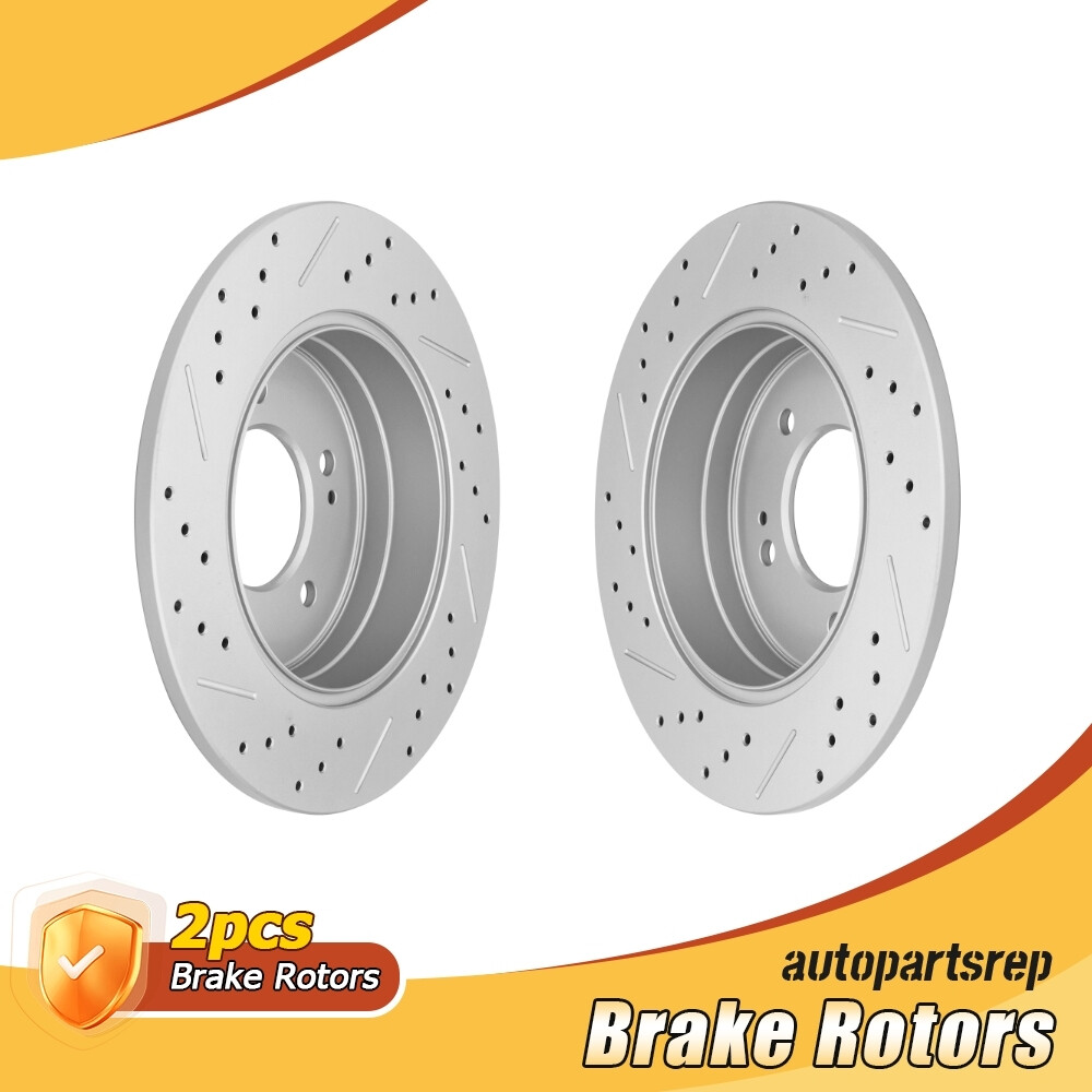 Rear Drilled Brake Rotors Kit for Hyundai Sonata Tucson Azera Kia Optima Cadenza