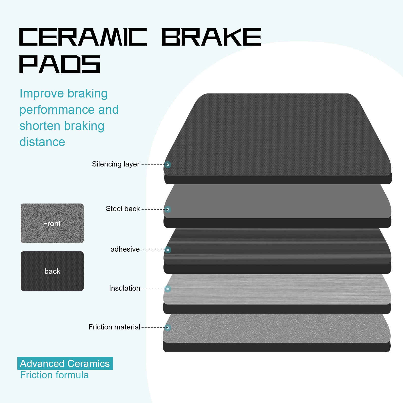 11.89 INCH REAR DISC ROTORS BRAKE PADS KIT FOR FORD FUSION LINCOLN MKZ 2013-2016