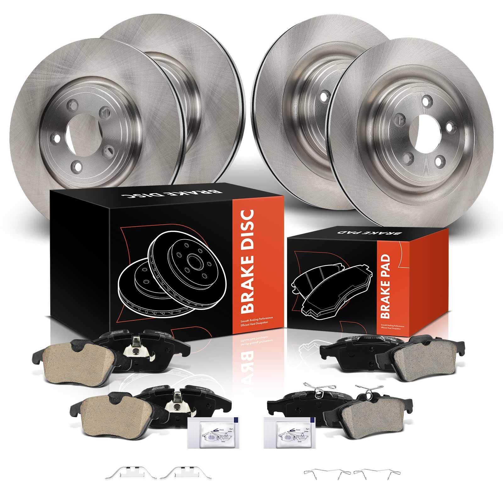 12x New Front & Rear Disc Brake Rotors & Brake Pad for Jaguar XF S-Type XJ8 XK