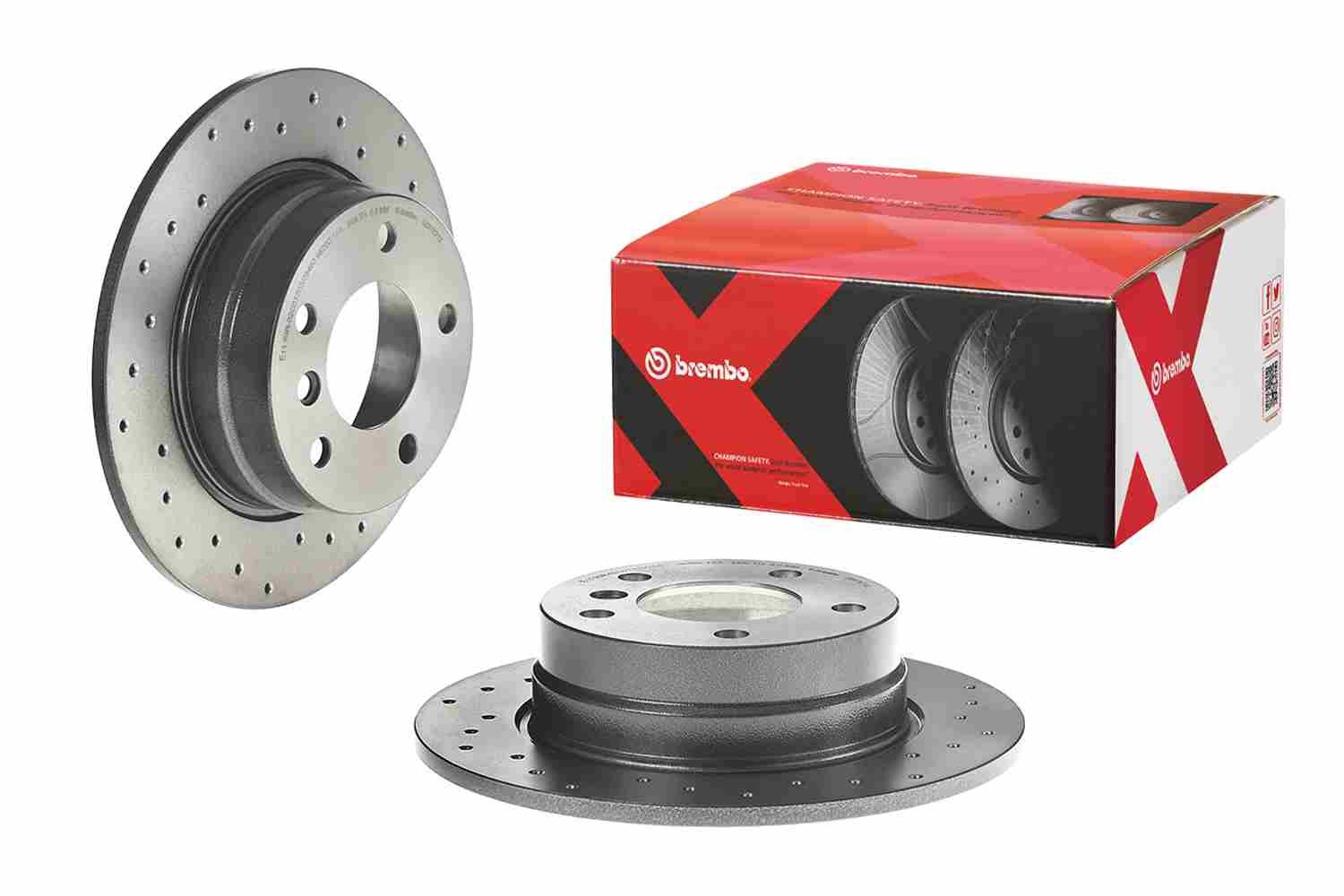 2x Brake Discs Pair fits BMW 116D E81, E87 2.0D Rear 08 to 11 280mm Set Brembo
