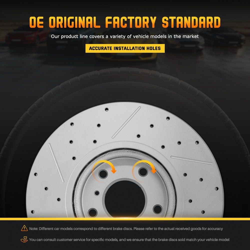 380mm Front Drilled Disc Brake Rotors for Dodge Durango Jeep Grand Cherokee