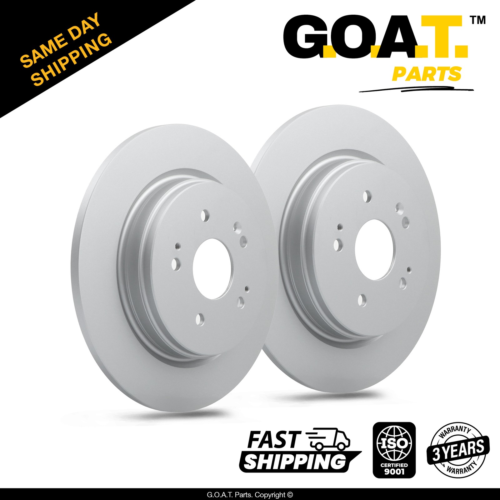 Rear Brake Rotors Set for 19-24 Acura RDX 23-24 Honda HR-V Replacement 12.2 inch
