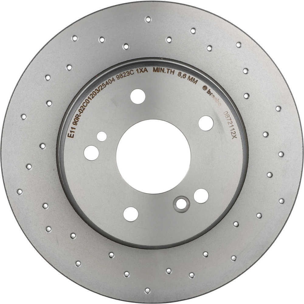 Disc Brake Rotor-Premium Xtra Cross Drilled UV Coated Rotor Brembo 08.7211.2X