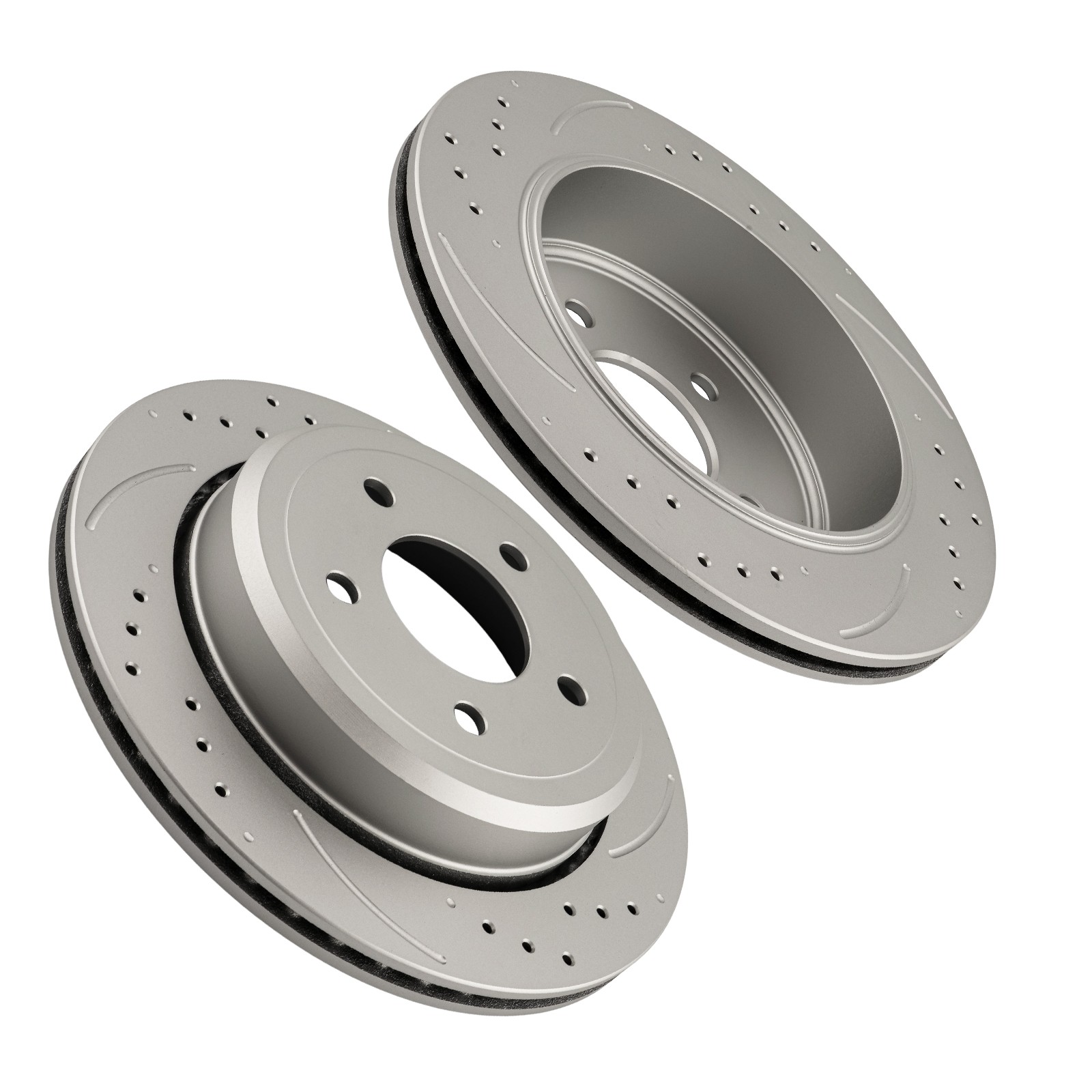 Rear Drill/Slot Brake Rotors For 2003-2011 Crown Victoria Grand Marquis Marauder