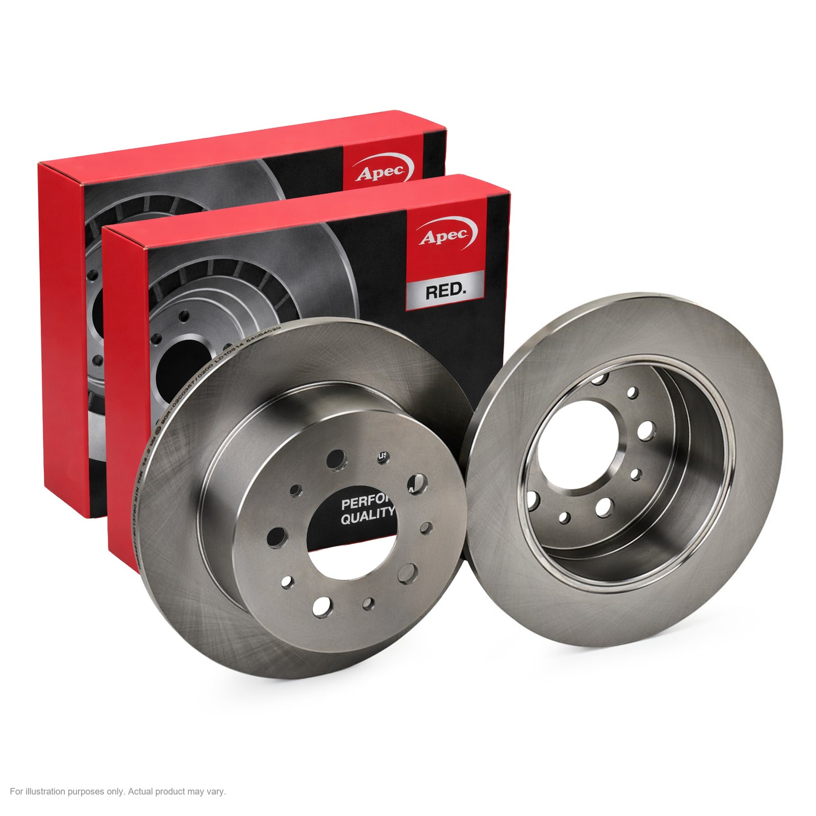 2x APEC Rear Brake Discs for FIAT DUCATO Platform/Chassis 280mm Solid DSK2483