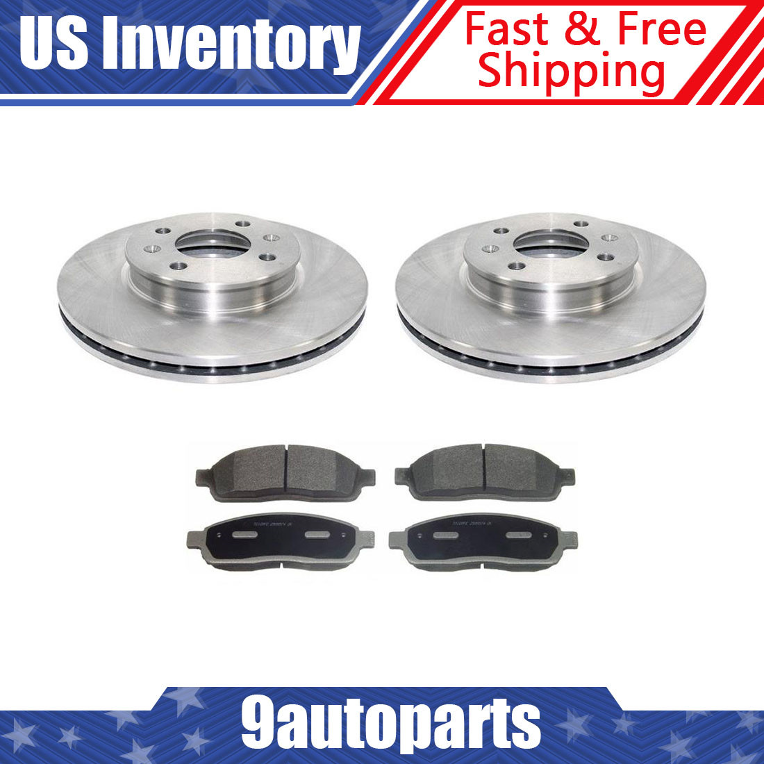 For 2006-2012 Dodge Attitude Front Brake Rotors And Ceramic Brake Pads