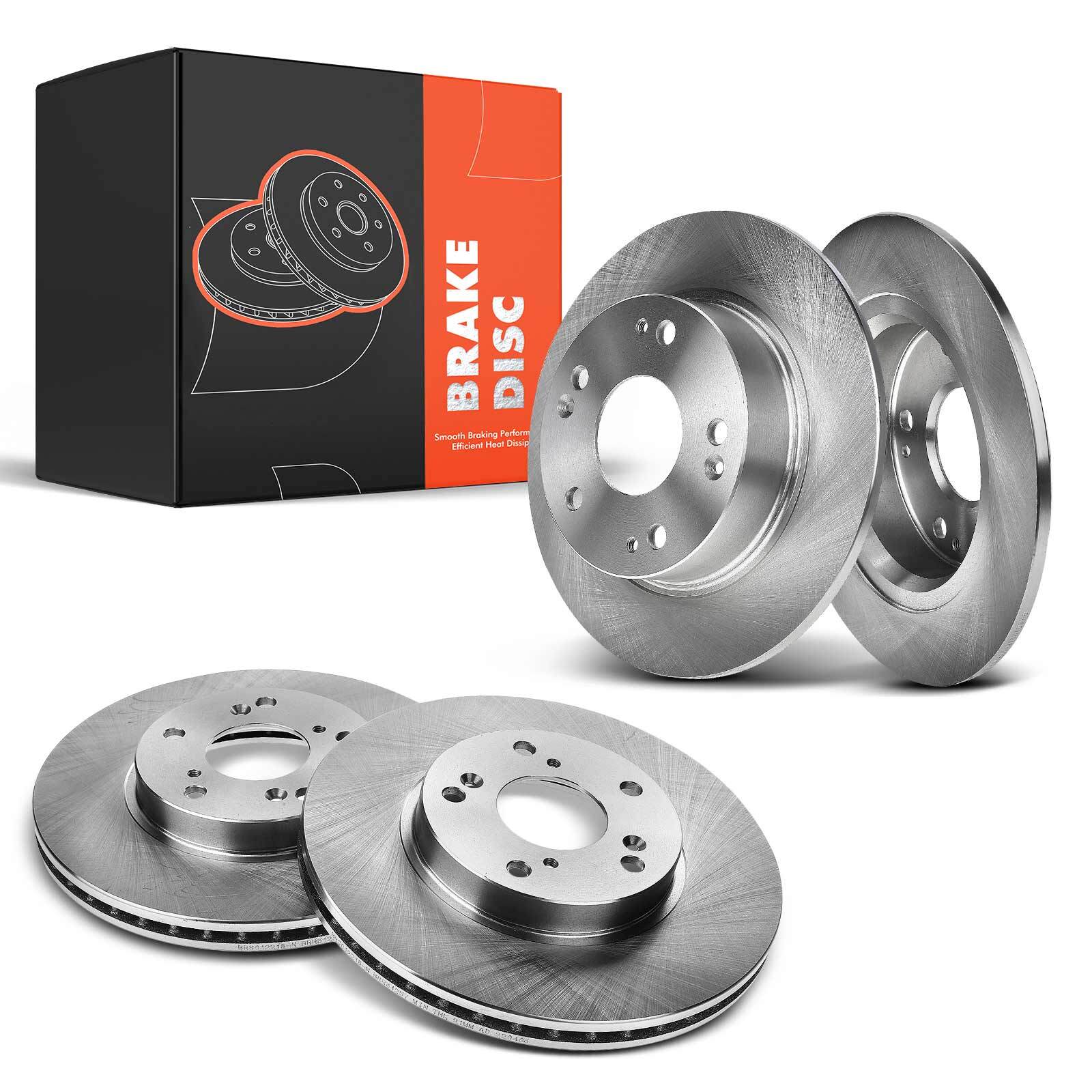 4Pcs Front & Rear Disc Brake Rotors for Chevy Traverse Buick Enclave GMC Saturn