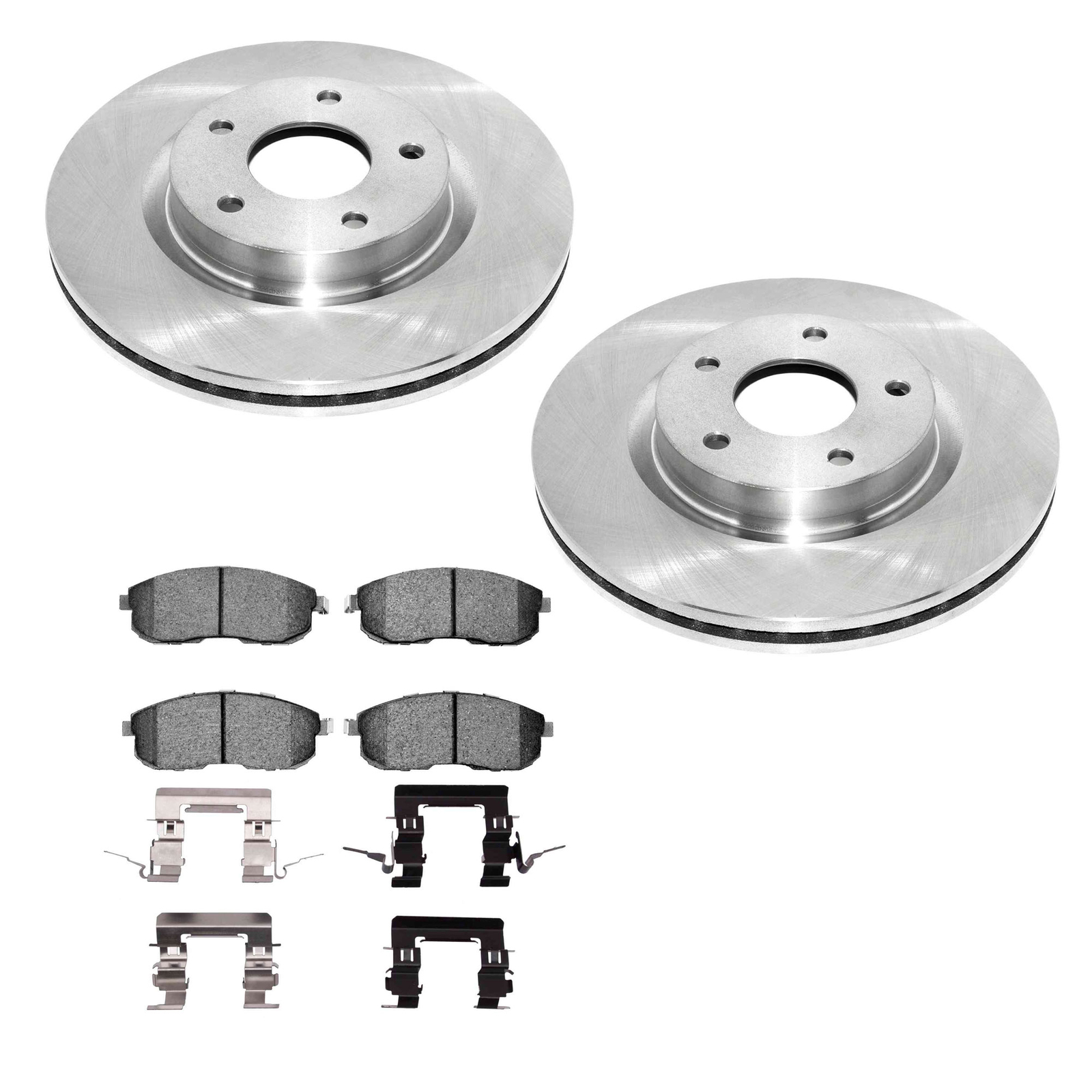Front Disc Rotors & Ceramic Brake Pads Set 4 PCS for 07-13 Nissan Altima