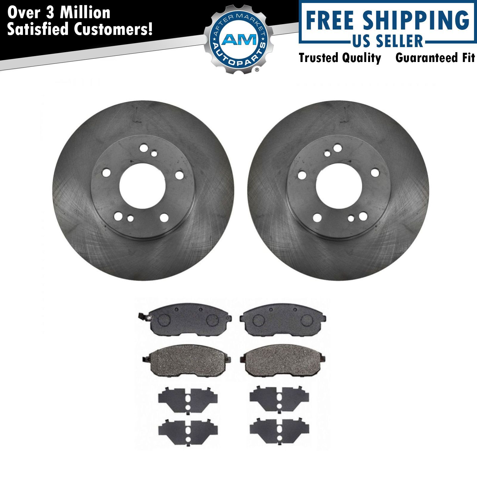 Front Metallic Brake Pad & 2 Rotors Set Kit For Maxima Infiniti I30