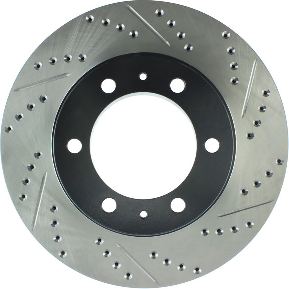 StopTech 127.44129L Front Left Drilled Disc Brake Rotor for 05-19 Toyota Tacoma