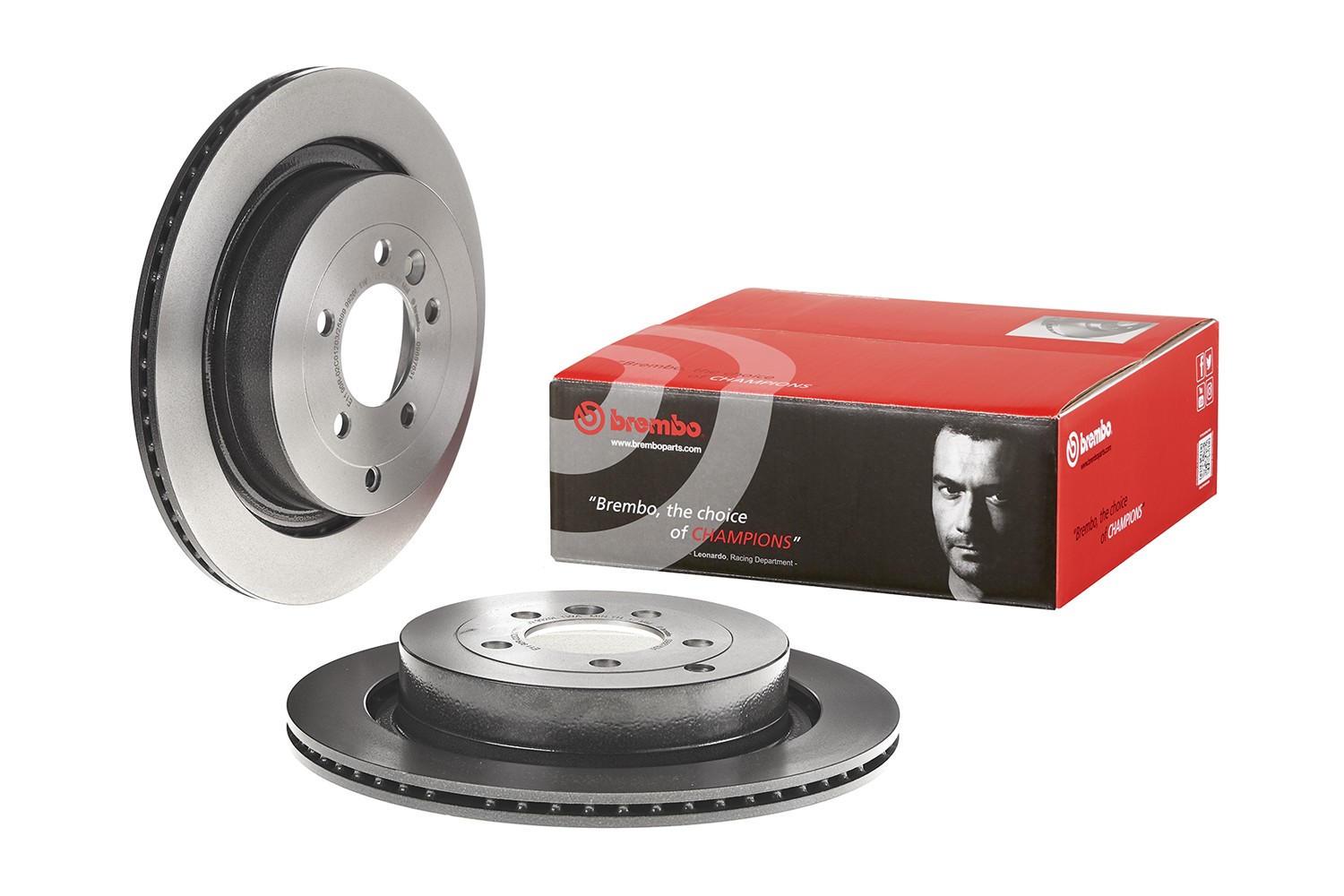 Rear Vented Disc Brake Rotor Brembo 25939 for Land Rover LR4 Range Rover Sport