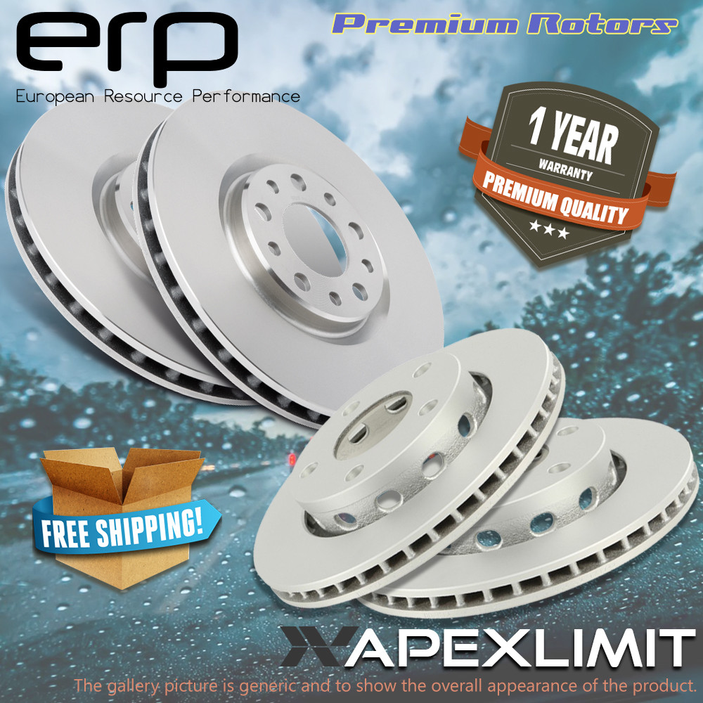 F+R Premium Rotors for 2003 2005 Chevy Silverado 1500HD w/4 wheel steering 8 lug