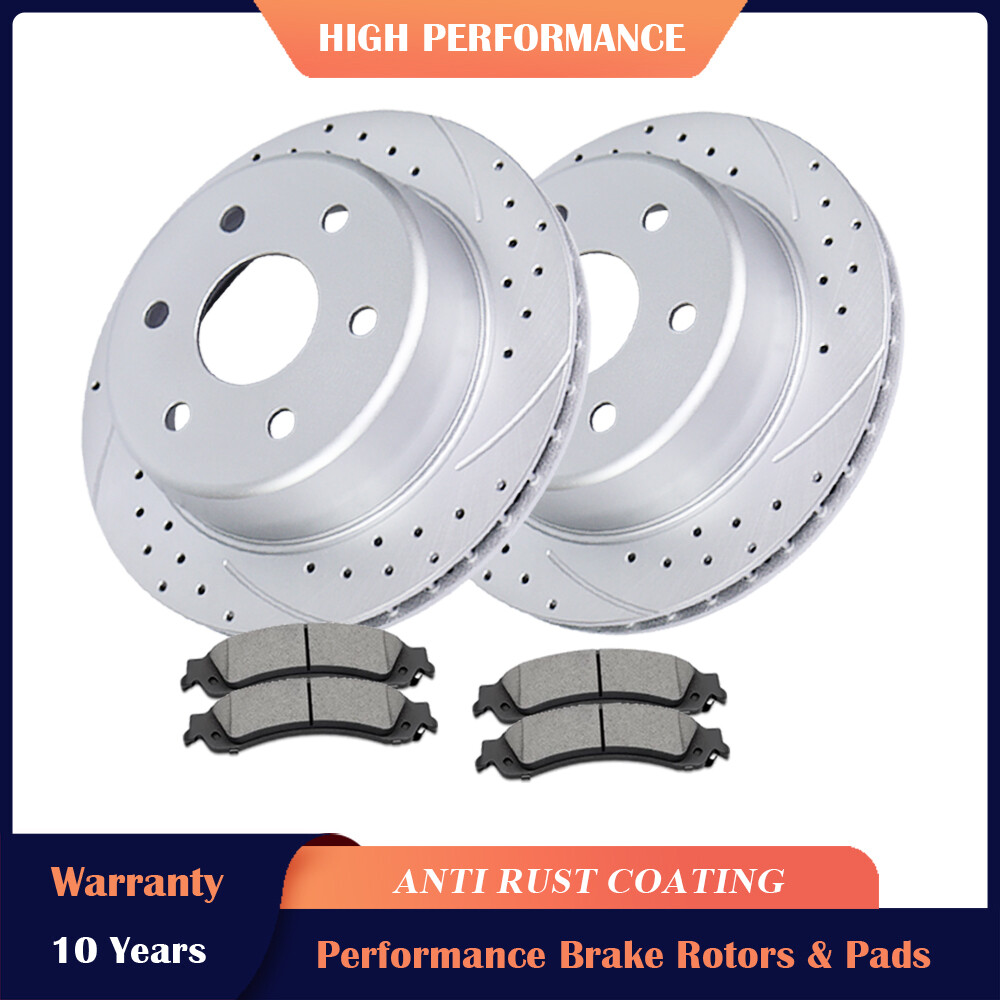 330mm Rear Disc Rotor Brake Pads for Chevy Tahoe Silverado Avalanche Sierra 1500