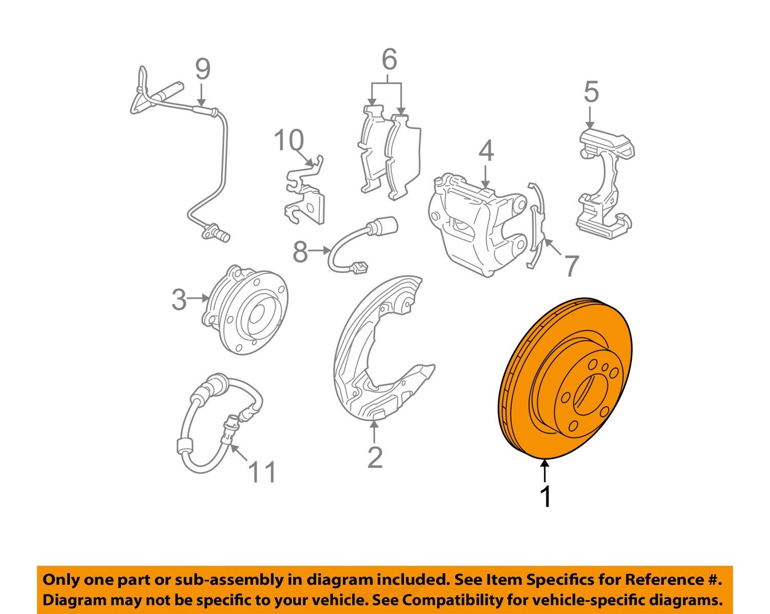 BMW OEM 08-15 328i xDrive Front Suspension Brake Components-Rotor 34118848418