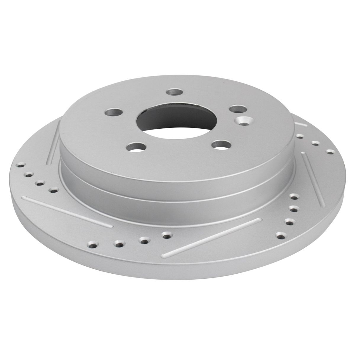 Front & Rear Ceramic Brake Pad & Performance Drilled Slotted Rotor Kit