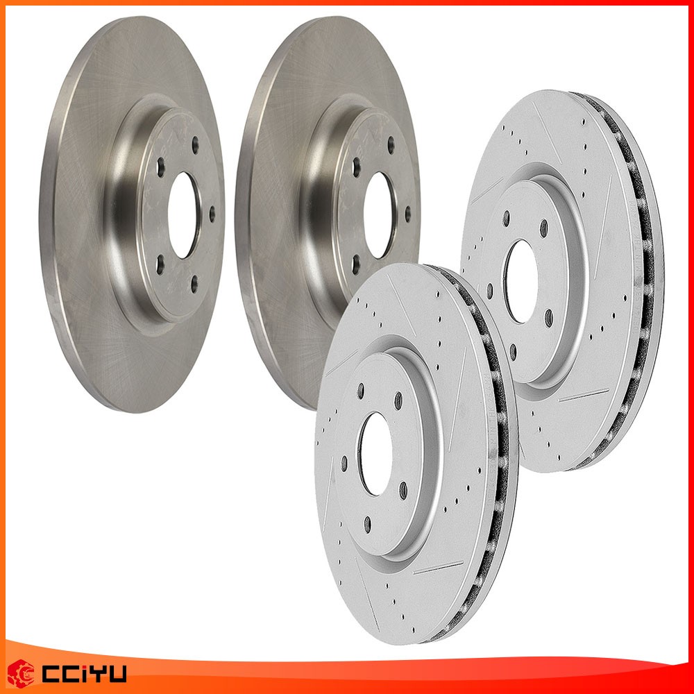 4X Front And Rear Discs Brake Rotors Kit For Dodge Journey 2014 2015 2016 2017
