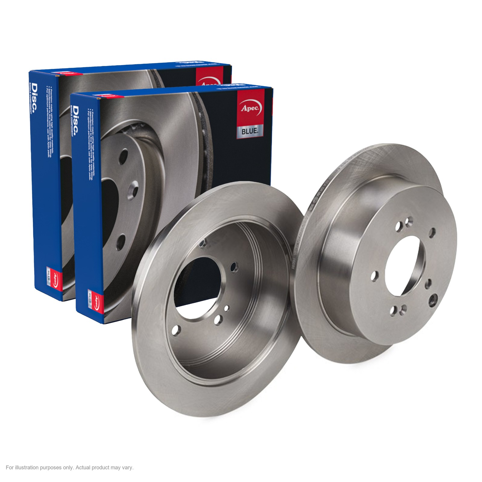 2x APEC Rear Brake Discs Fits KIA SPORTAGE II (JE_, KM_) 2.0 16V 4WD 2004-10