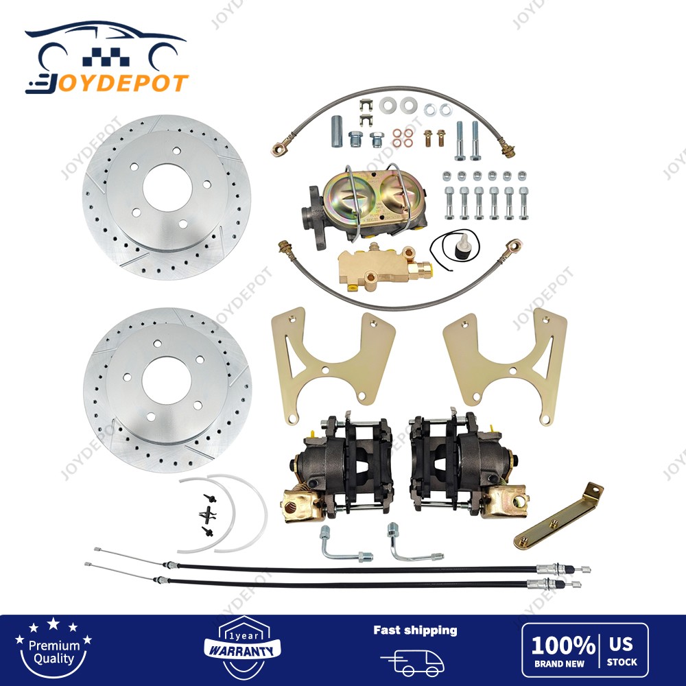 Rear Disc Brake Kit 12″ D/S 5 Lug Rotors Master & Valve For 1963-1987 Chevy C10
