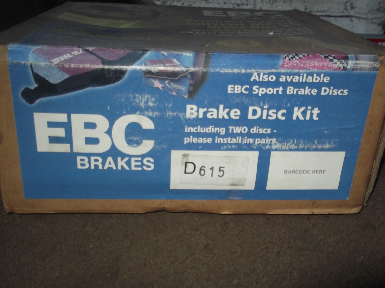 EBC REAR BRAKE DISCS D615 FITS CITROEN ZX NOS CLEARENCE D615
