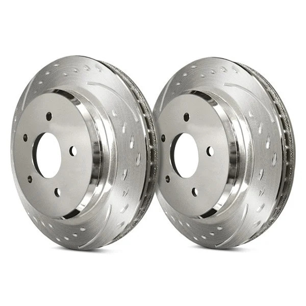 SP Performance Diamond Slot Dimpled & Slotted 1-Piece Rear Brake Rotors