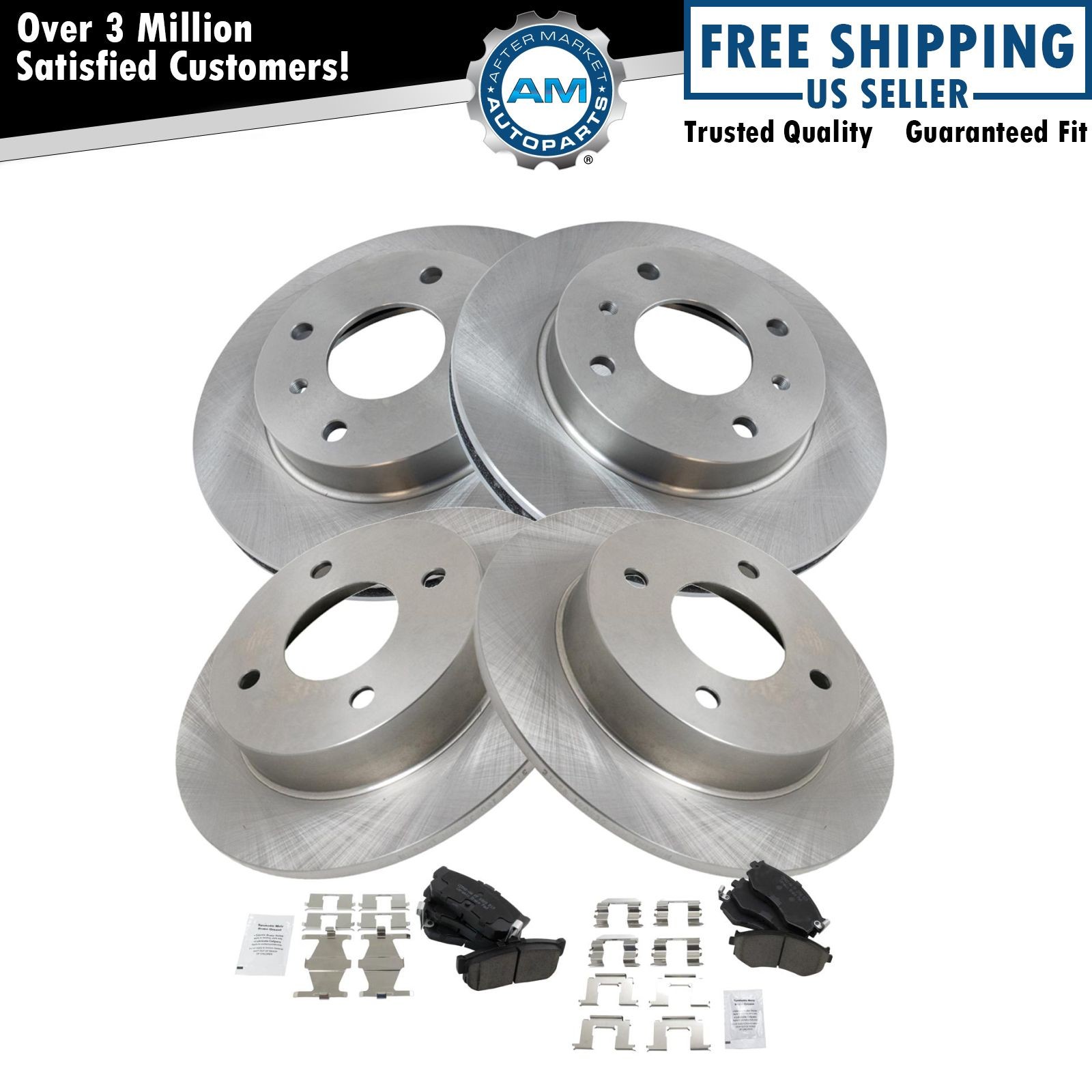 Brake Pad & Rotor Kit Ceramic Fits 1991-1994 INFINITI G20